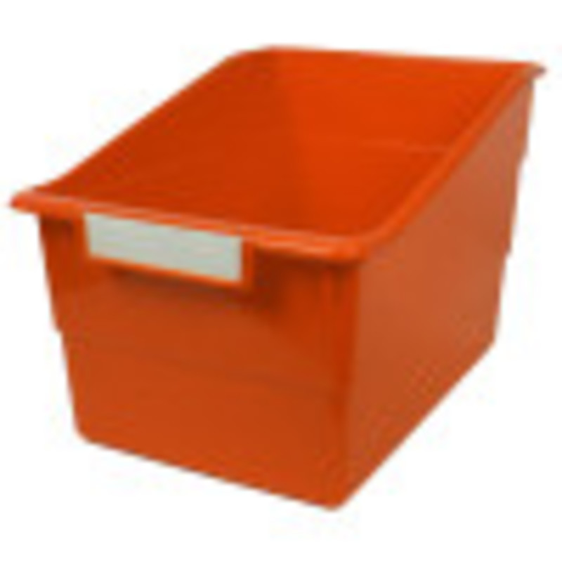Tattle® Wide Shelf File, Orange