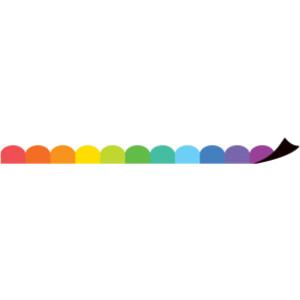 Colorful Scalloped Magnetic Border, 24 ft