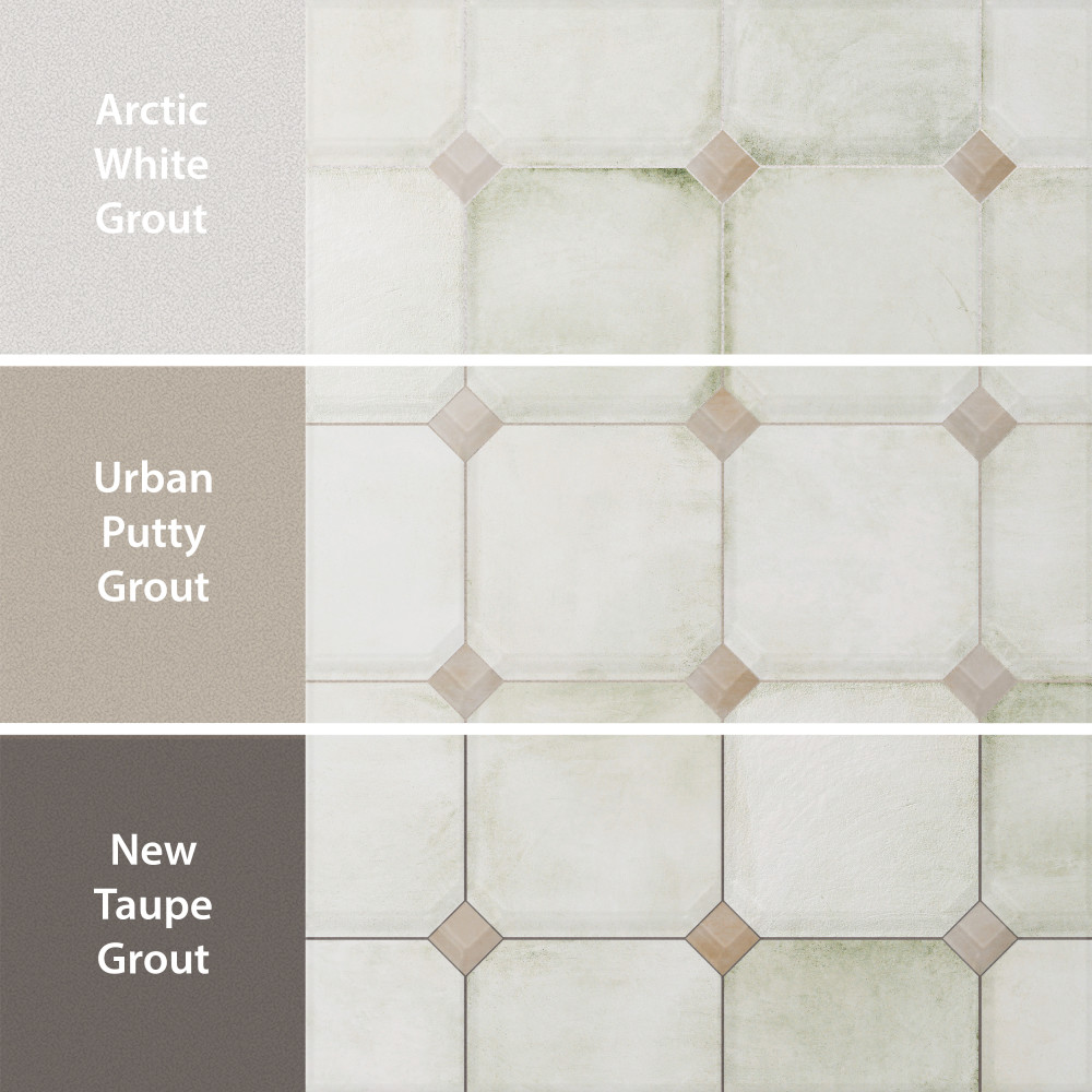 Laverton Octagon Nieve with Taco Arena 7-7/8 in. x 7-7/8 in. Porcelain Floor and Wall Tile