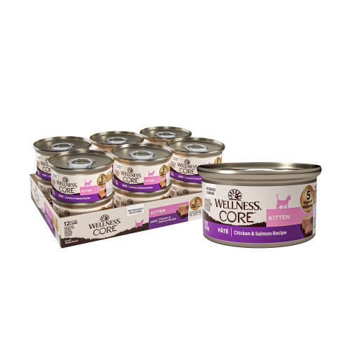 Wellness CORE  Kitten Pate Chicken & Salmon Recipe Front packaging