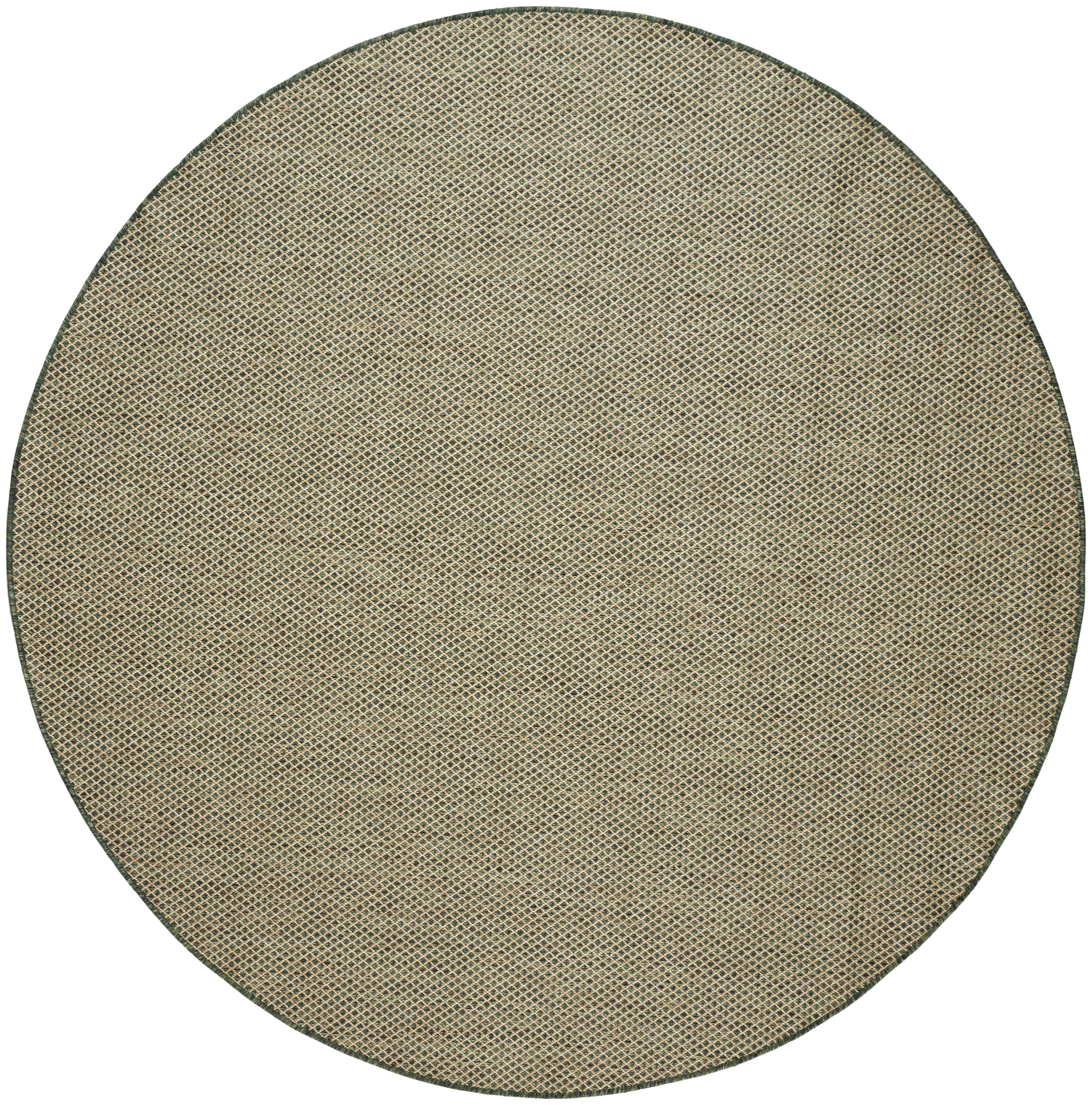 Nourison Courtyard 5' x Round Green Modern Rug