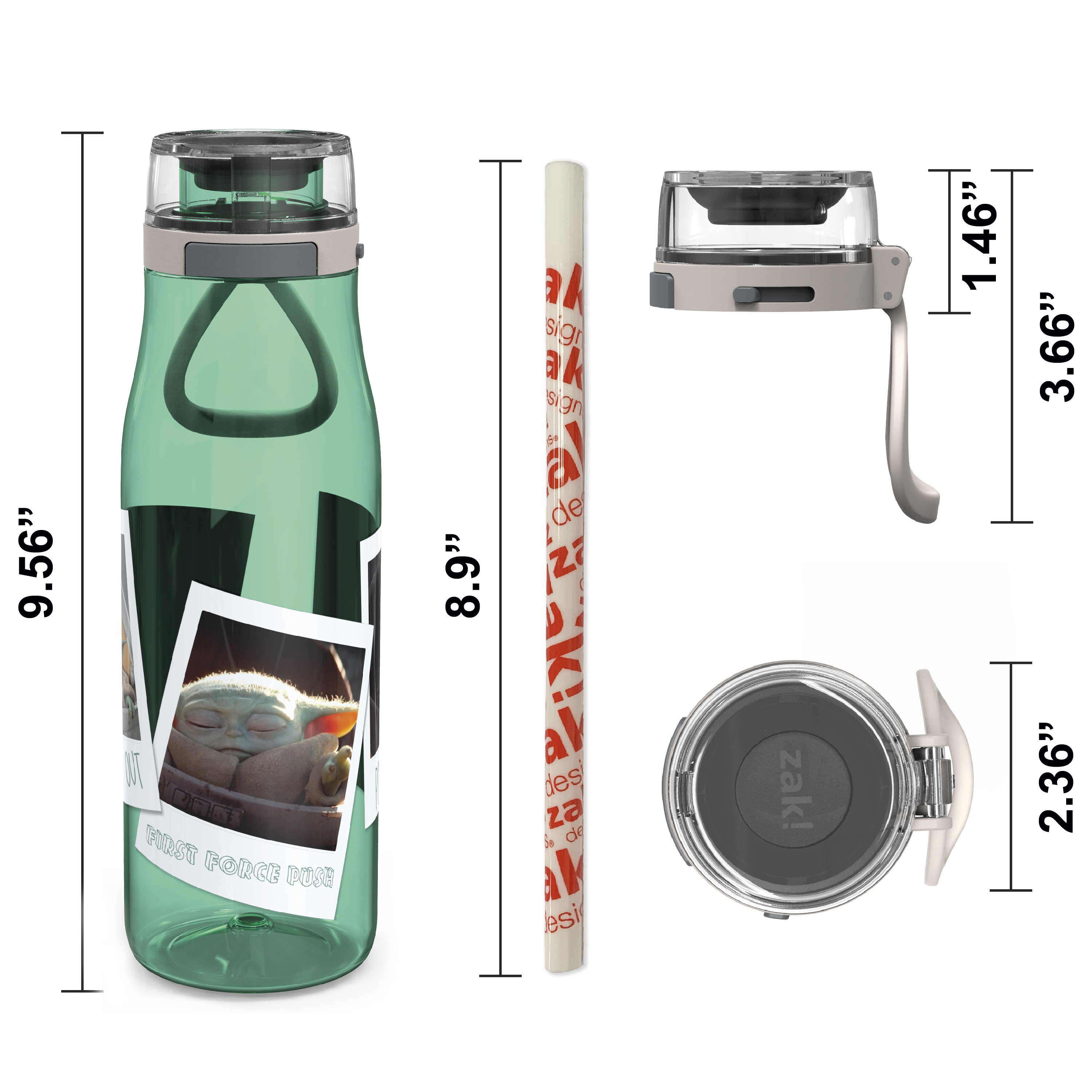Star Wars: The Mandalorian 25 ounce Water Bottle, The Child, 3-piece set slideshow image 9 Star Wars: The Mandalorian 25 ounce Water Bottle, The Child, 3-piece set slideshow image 9