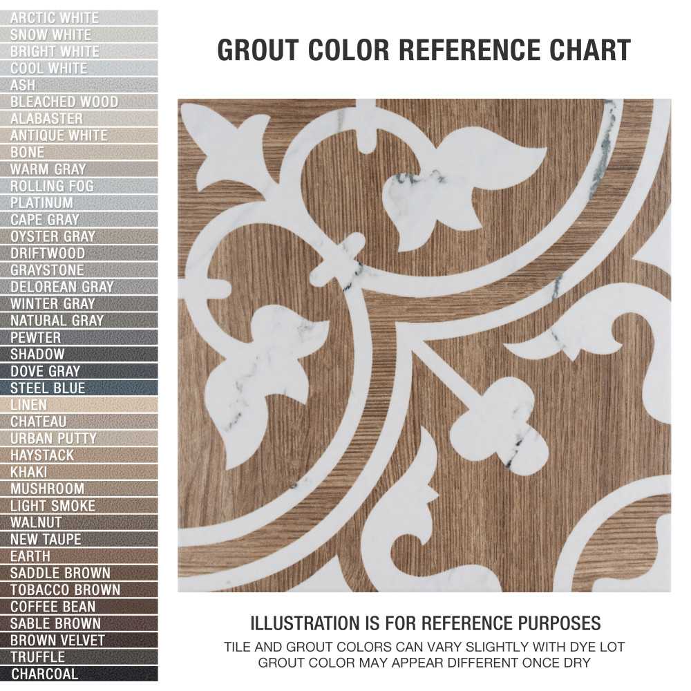 Llama Arte Loire Verso Noce 9-3/4 in. x 9-3/4 in. Porcelain Floor and Wall Tile