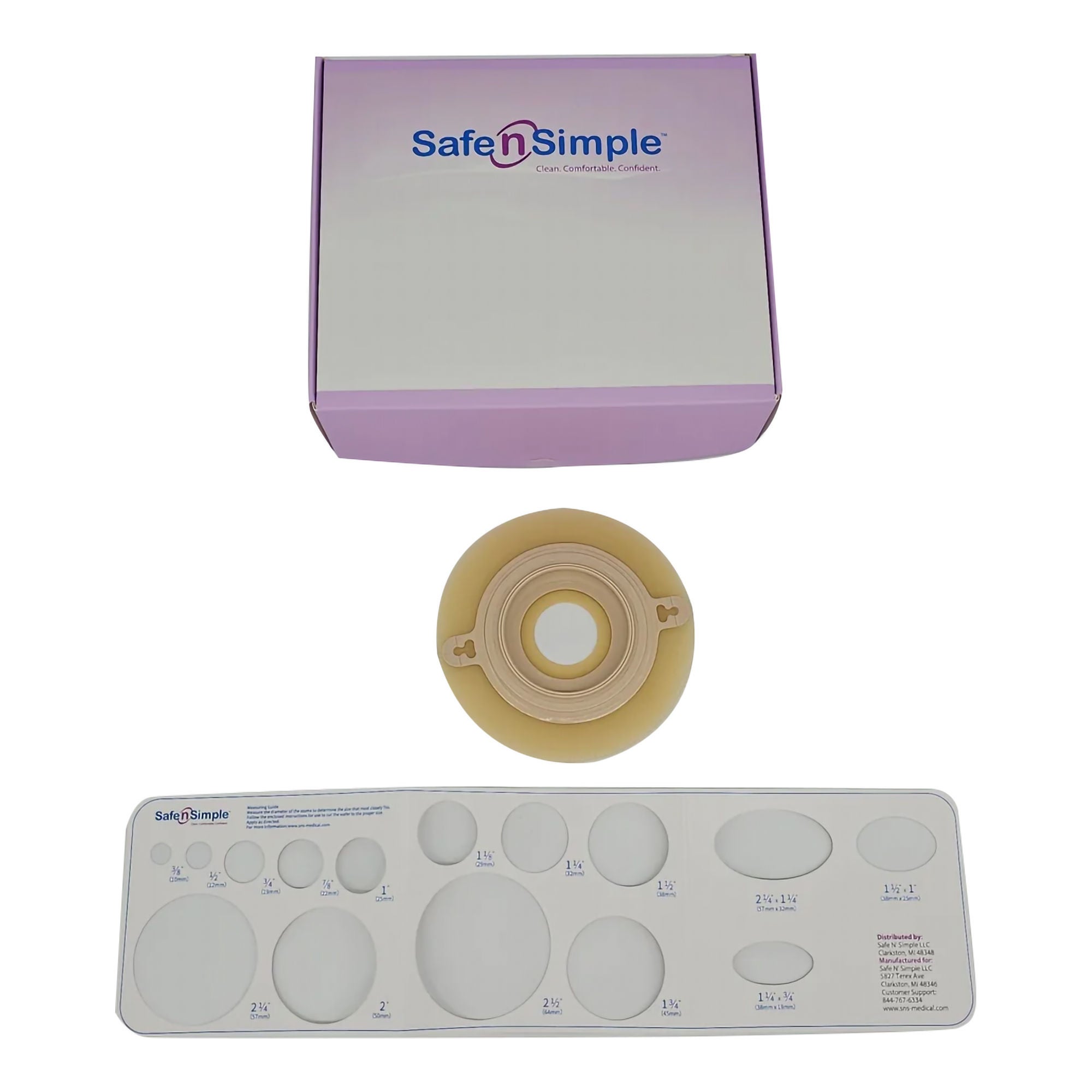 Safe N Simple BARRIER, OSTOMY 2PC EXT TAPE COLLAR BGE 2 1/4" (5/BX 8BX/CS
