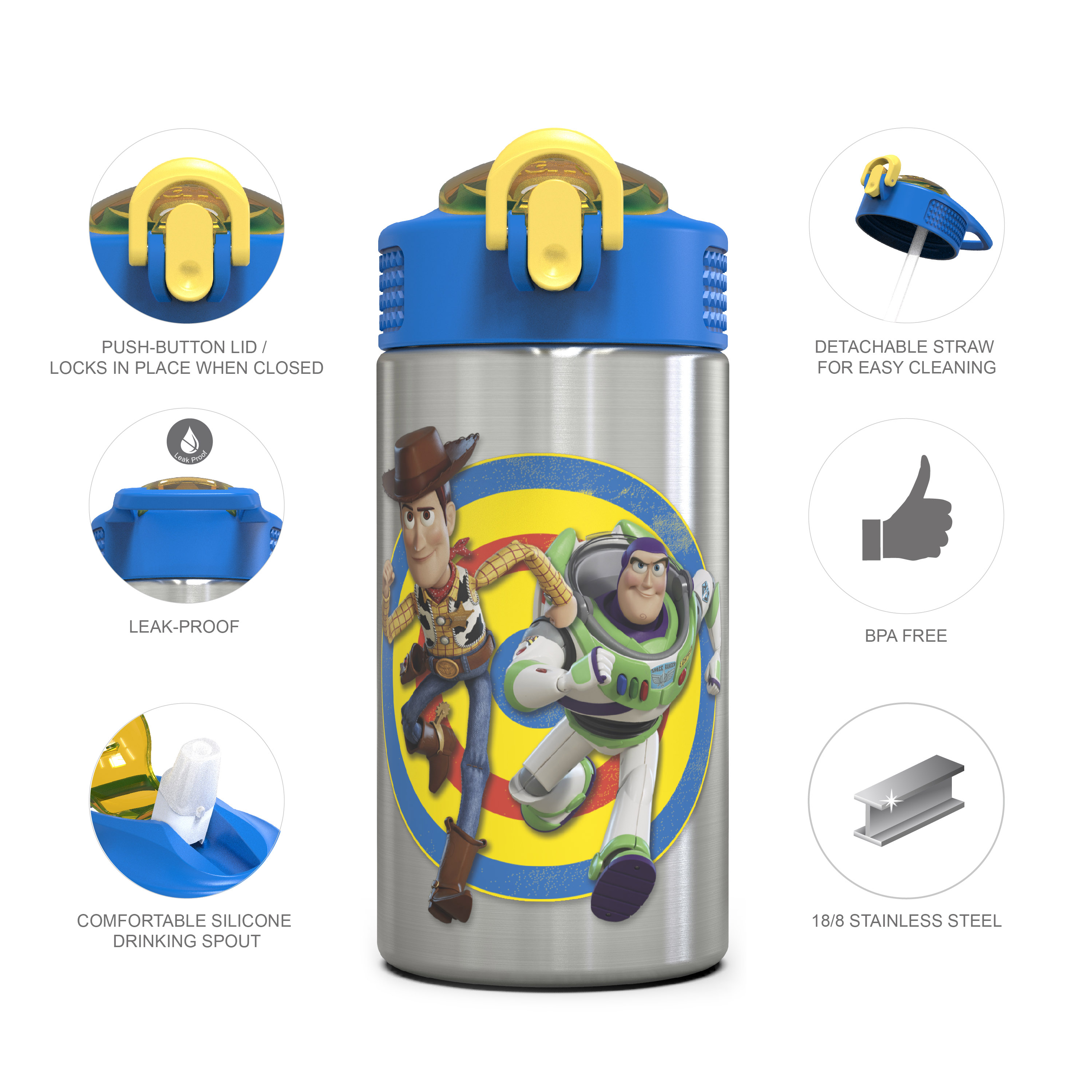 Toy Story 4 15.5 ounce Water Bottle, Buzz & Woody slideshow image 12 Toy Story 4 15.5 ounce Water Bottle, Buzz & Woody slideshow image 12