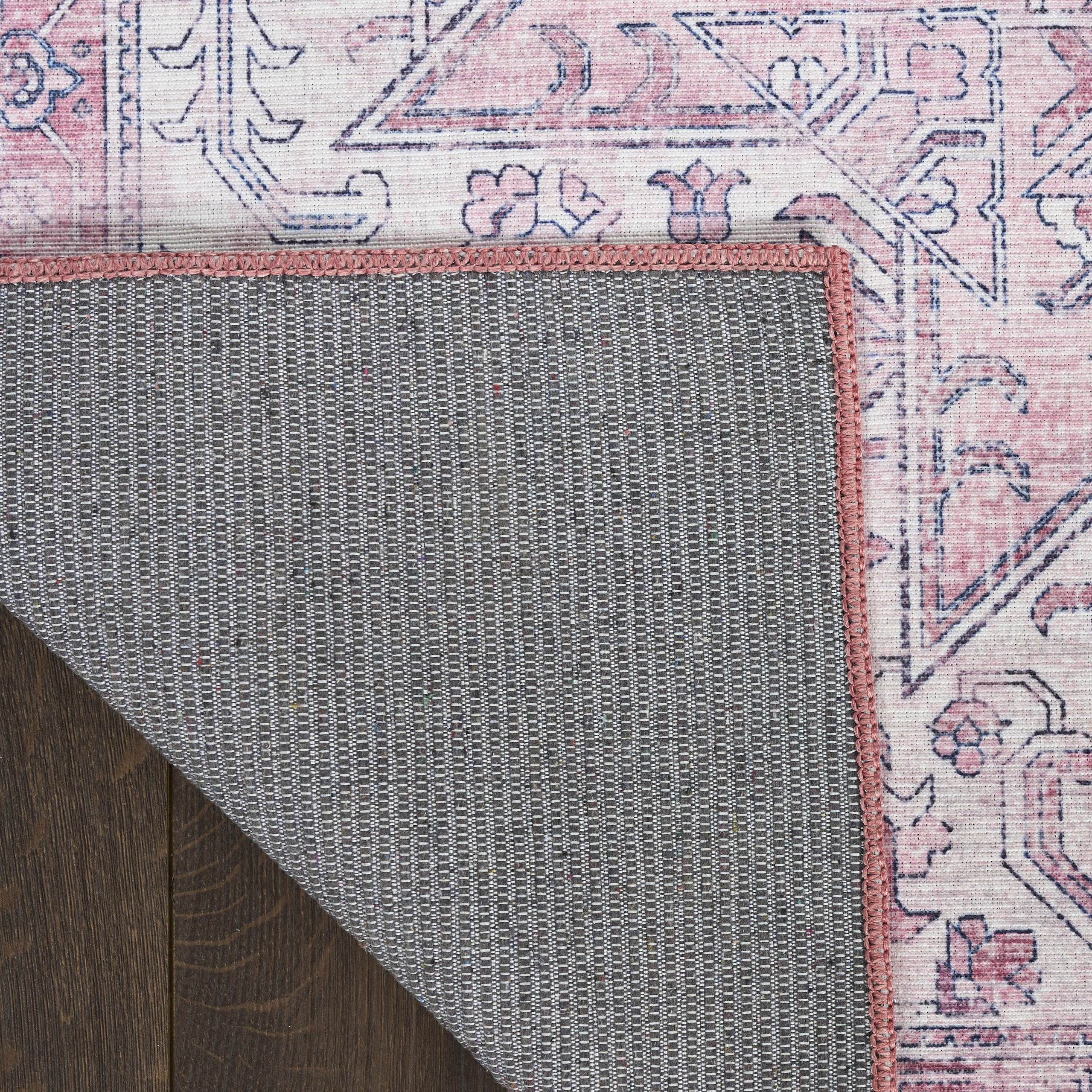 Nourison Nourison Washables 9'2" x 12' Pink Vintage Indoor Rug