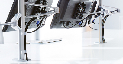 Organize wires and cables for a neat appearance.