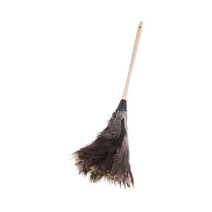 Boardwalk, Professional Ostrich Feather Duster, 13" Handle, Ostrich Feather, Gray, 10 in