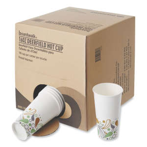 Boardwalk, Deerfield Printed Paper Hot Cups, 16 oz, Multicolor