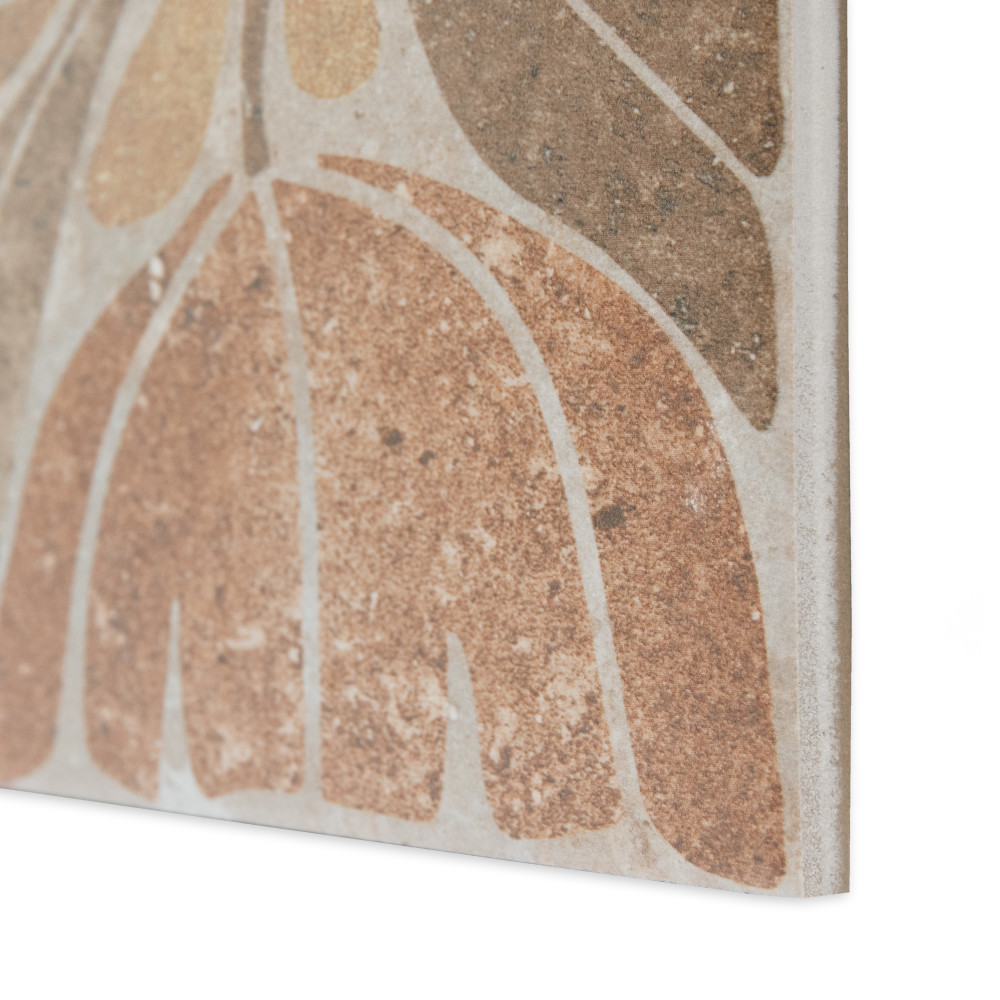 Adagio Decor Fiori 9-3/4 in. x 9-3/4 in. Porcelain Floor and Wall Tile