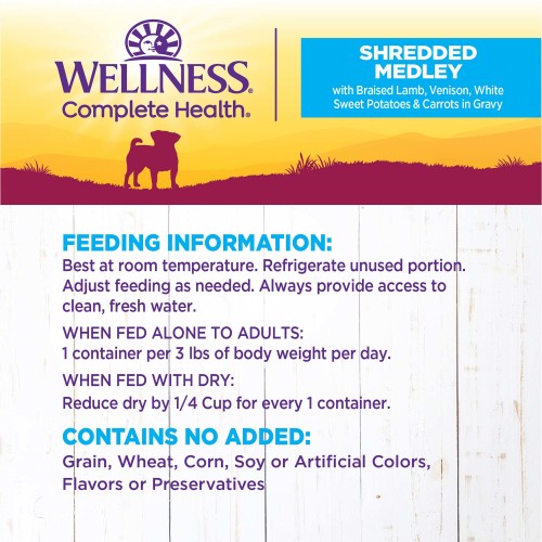 <p>Best at room temperature. Refrigerate unused portion. Adjust feeding as needed. Always provide water.</p>
<p>When fed alone to adults: 1 container PER 3 lbs of body weight PER day. </p>
<p>When fed with dry: reduce dry by ¼ cup for every 1 container.</p>
