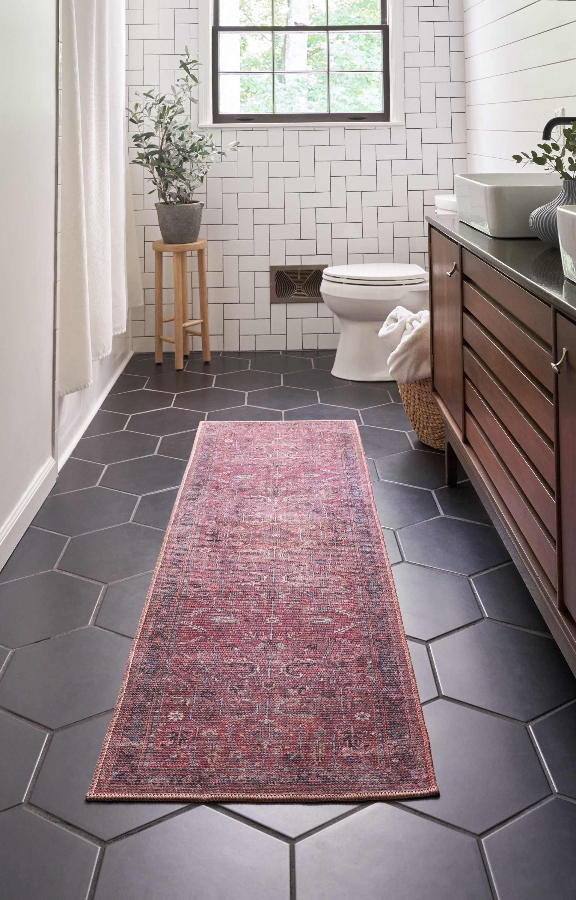Nourison New Concept Washables 2' x 6' Brick Vintage Indoor Rug