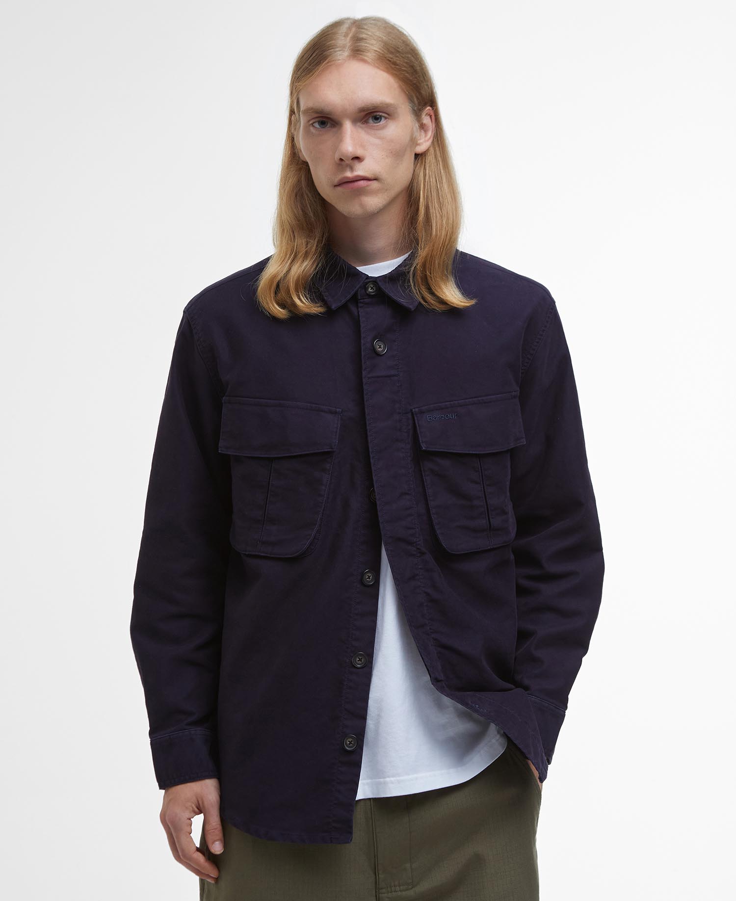 Overshirt in rasatello Jungle image number 0
