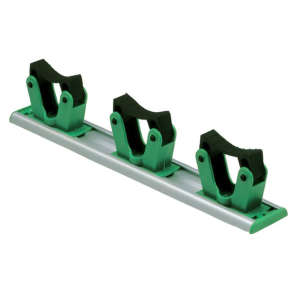 Unger, Hang Up Cleaning Tool Holder, 14 x 3.15 x 2.17, Silver/Green