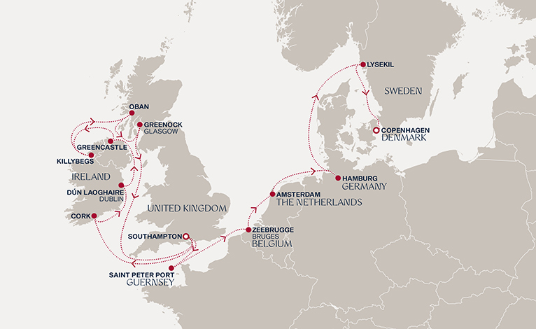 Itinerary map