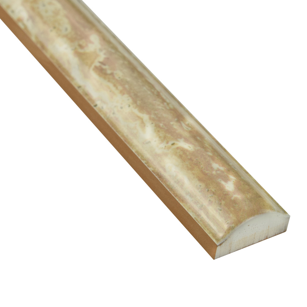 Moldura Marbleized 1 in. x 7-7/8 in. Ceramic Wall Trim