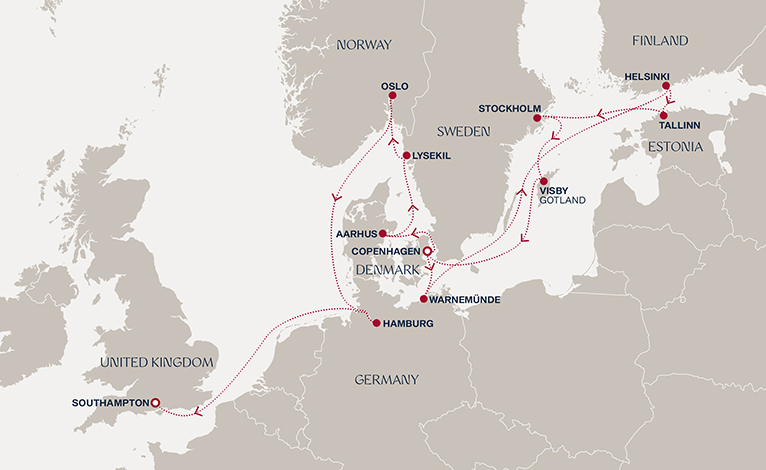 Itinerary map