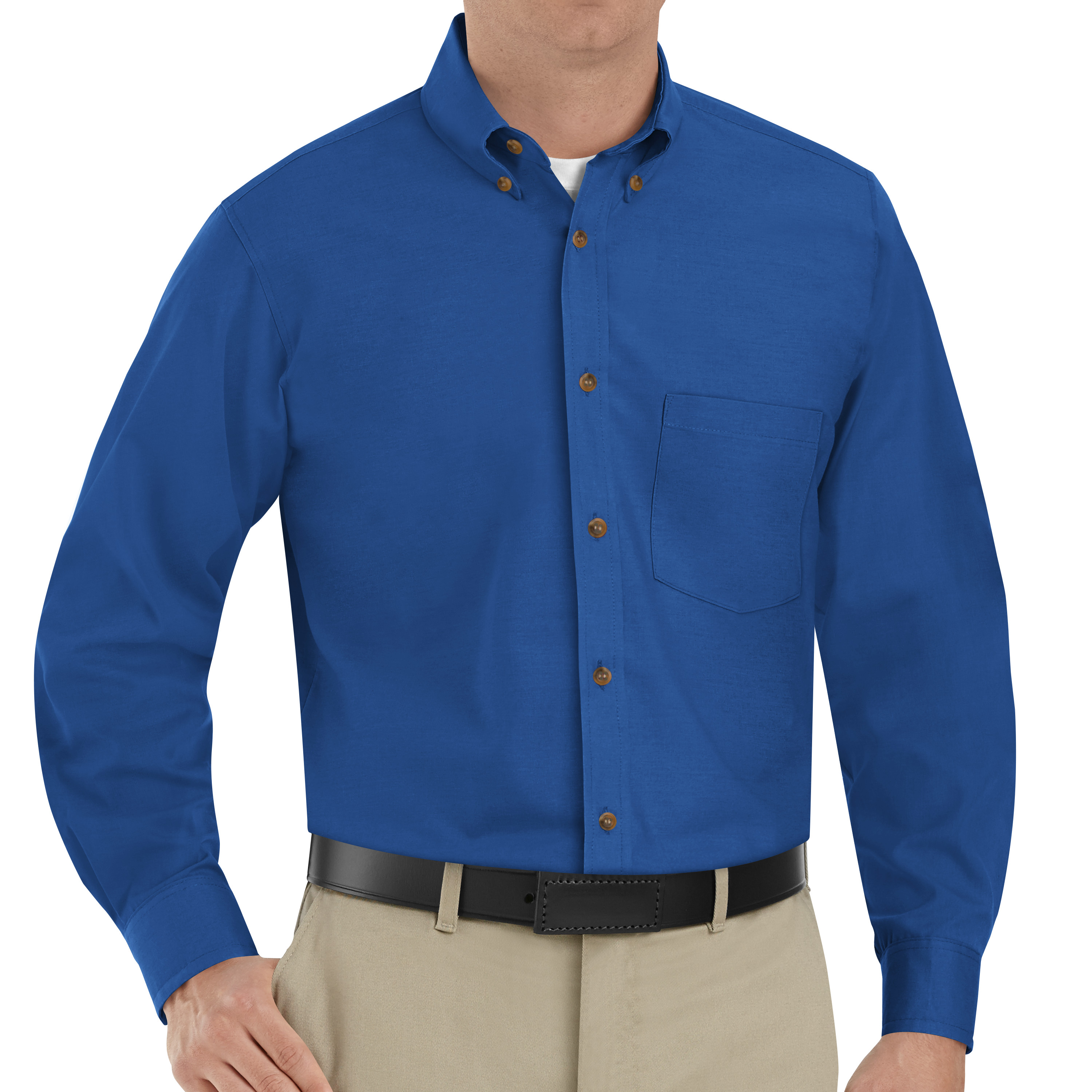 Camisa de vestir de popelina de manga larga Red Kap para hombre - Imagen 22 de 28