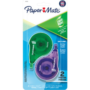 Liquid Paper DryLine, Extra Long Tape, Assorted Colors, 2 Count