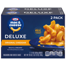 Kraft Deluxe Original Macaroni & Cheese Dinner, 2 ct Pack, 14 oz Boxes