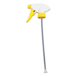 Impact, Standard Chemical Resistant Trigger Sprayer, 9.875" Tube, Yellow/White
