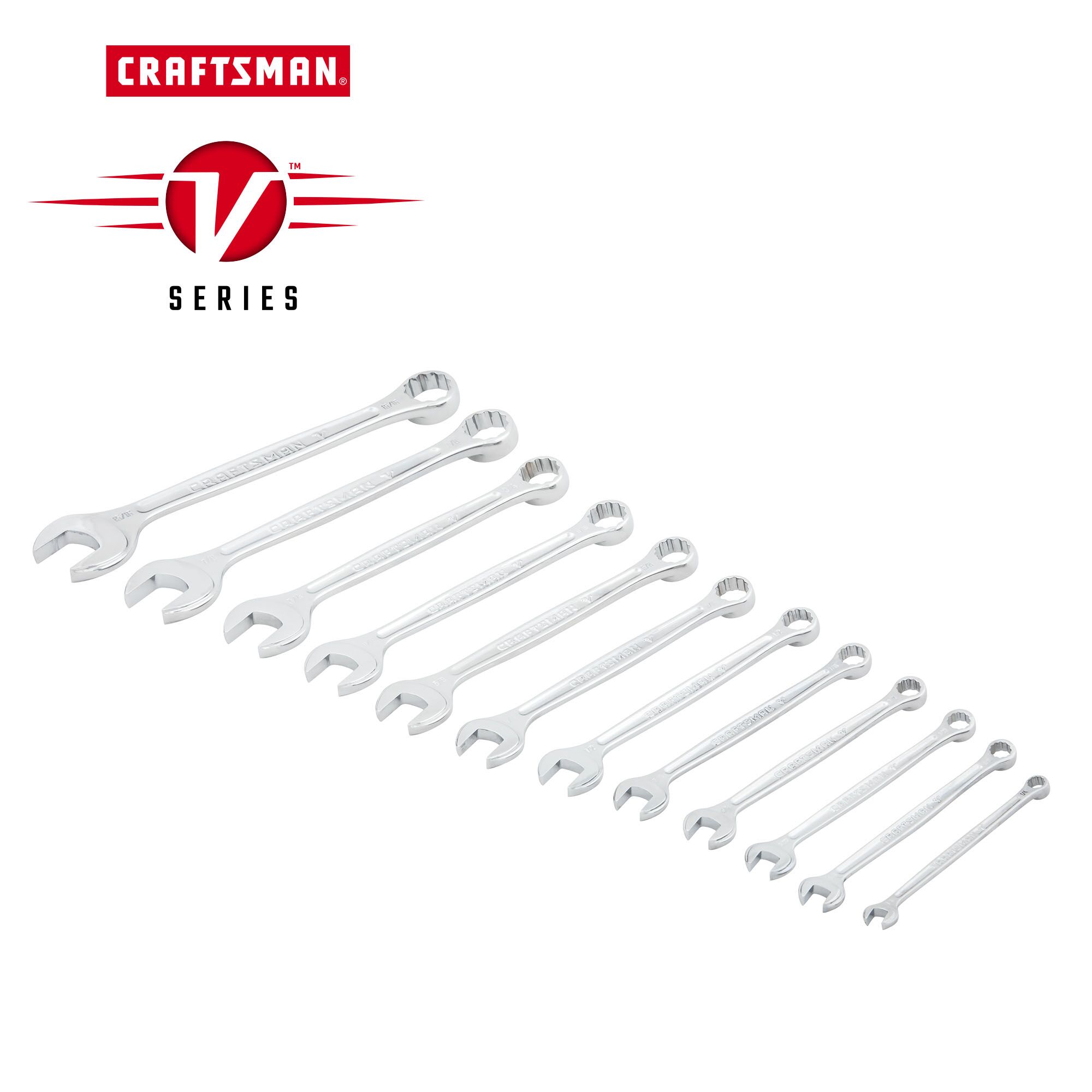 Graphic of CRAFTSMAN Wrenches: Combination highlighting product features