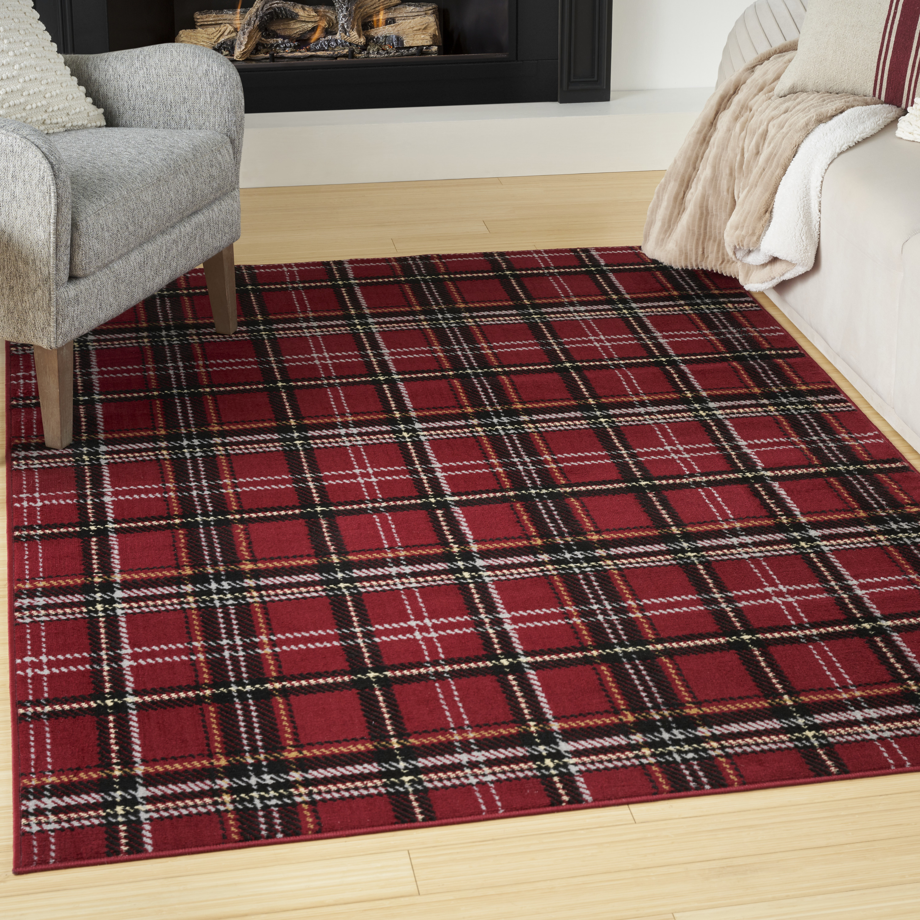 Nourison Grafix 5'3" x 7'3" Red Rustic Indoor Rug