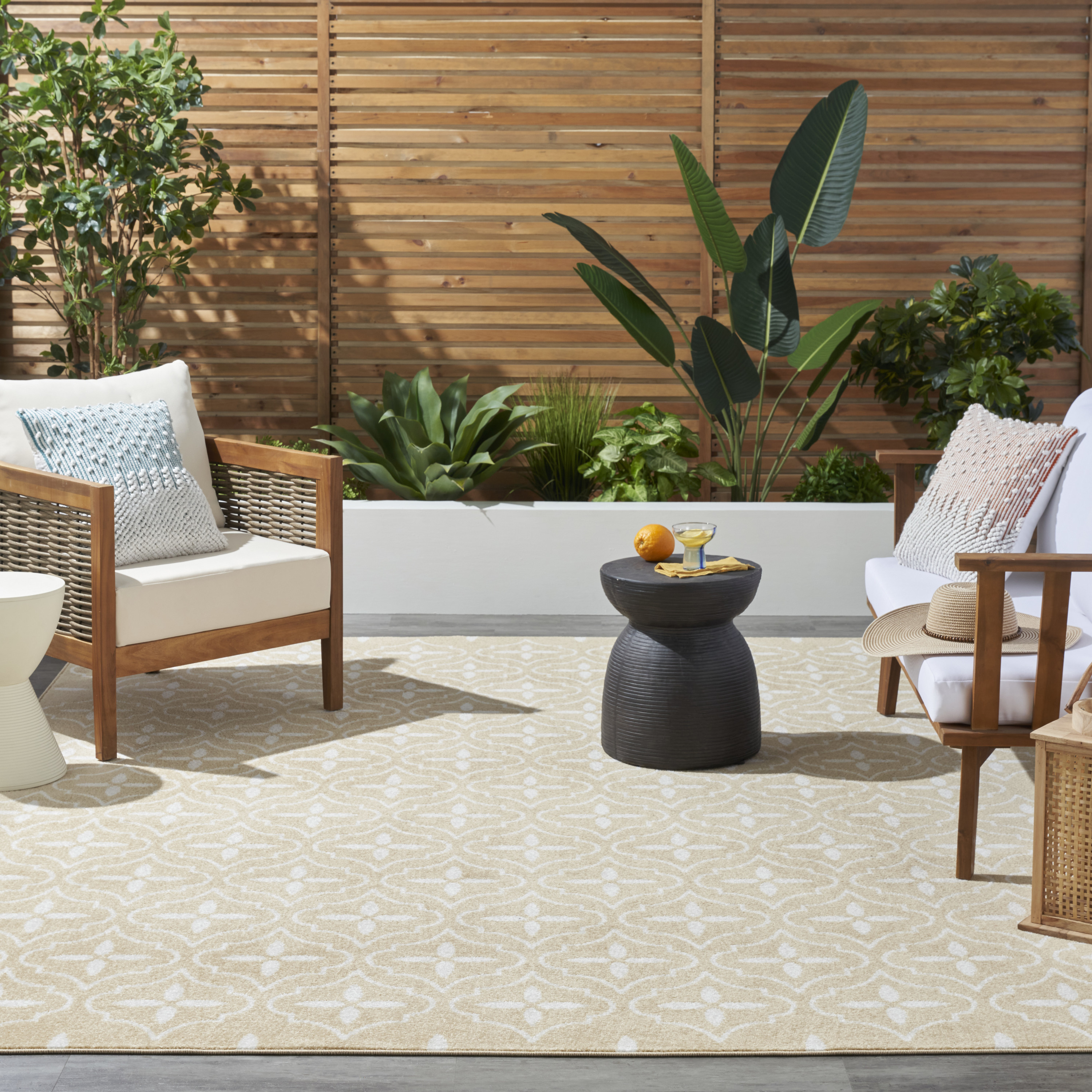 Nourison Nourison Essentials 6' x 9' Ivory Beige Modern Rug