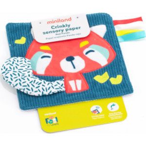 Feel to Learn: Crinkly Sensory Paper, Red Panda