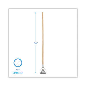 Boardwalk, Quick Change Metal Head Wooden Mop Handle, Junior, 54", Natural