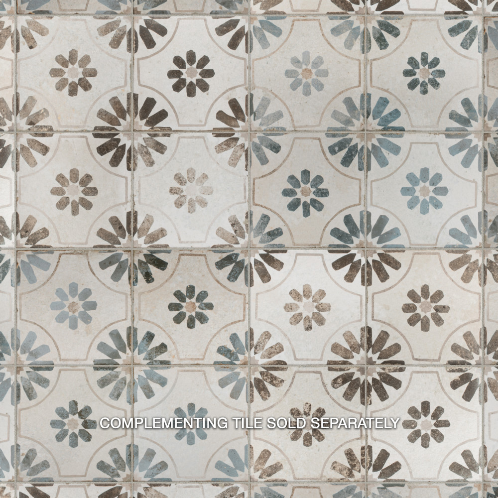 Kings Blume Nero In X In Ceramic Floor And Wall Tile