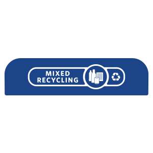Rubbermaid Commerical, Configure™, Mixed Recycling, 23 gal, Blue, Receptacle Label Kit