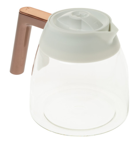 MATTE WHITE GLASS CARAFE WITH LID