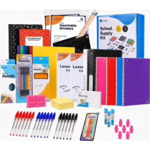 School Supply Box, 100-Piece Kit