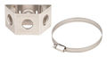 Snap-in Stand-off Adapter Stainless Steel 3-Way 3/4 H in. Hole 3 in. Dia. 77.7 L x 39.9 W in.