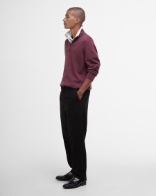 Cotton Half-Zip Jumper Burnt Heather