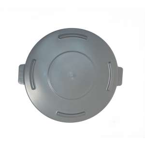 Hillyard, Round, Plastic, 44gal, Gray, Receptacle Lid