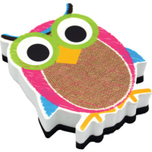 Magnetic Whiteboard Eraser, Burlap Scribble Owl