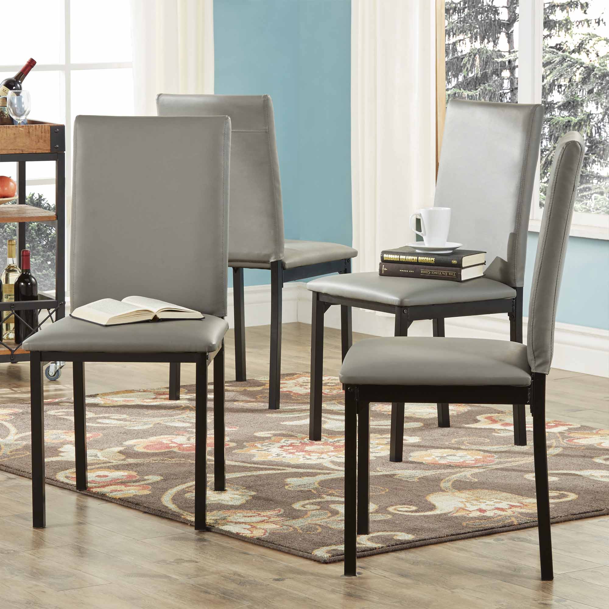 Metal Upholstered Dining Chairs