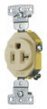 tradeSELECT® 20A 125V 2P3W NEMA 5-20R Self-Grounding Tamper-Resistant Straight Blade Single Receptacle Ivory