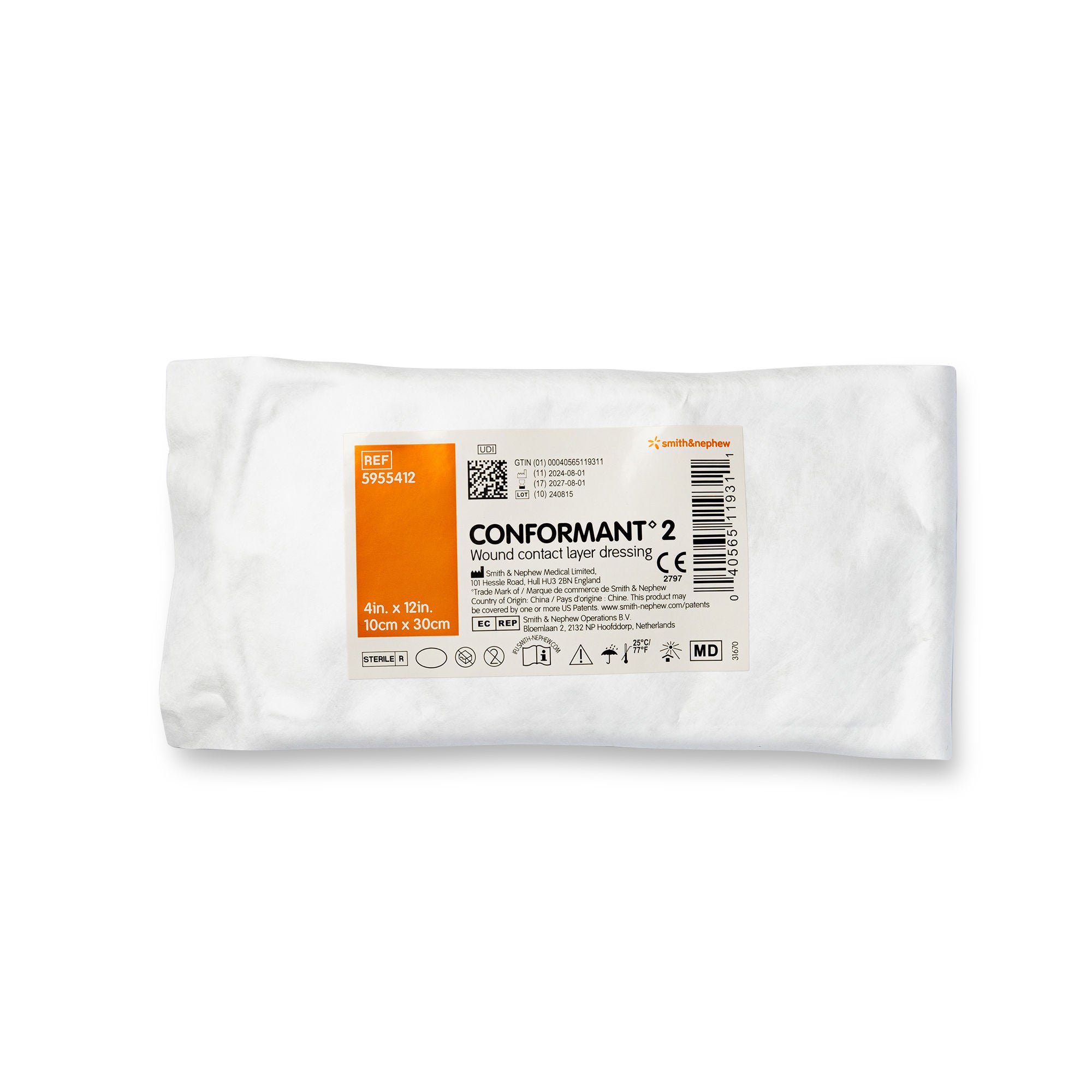 Conformant 2 Wound Contact Layer Dressing, 4 x 12 inch