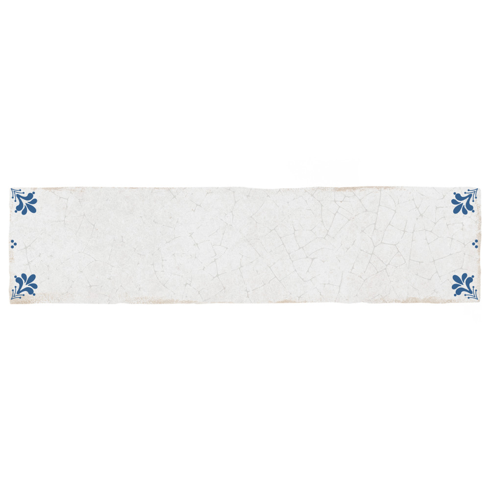 Crackle White Décor 2-7/8 in. x 11-7/8 in. Ceramic Wall Tile