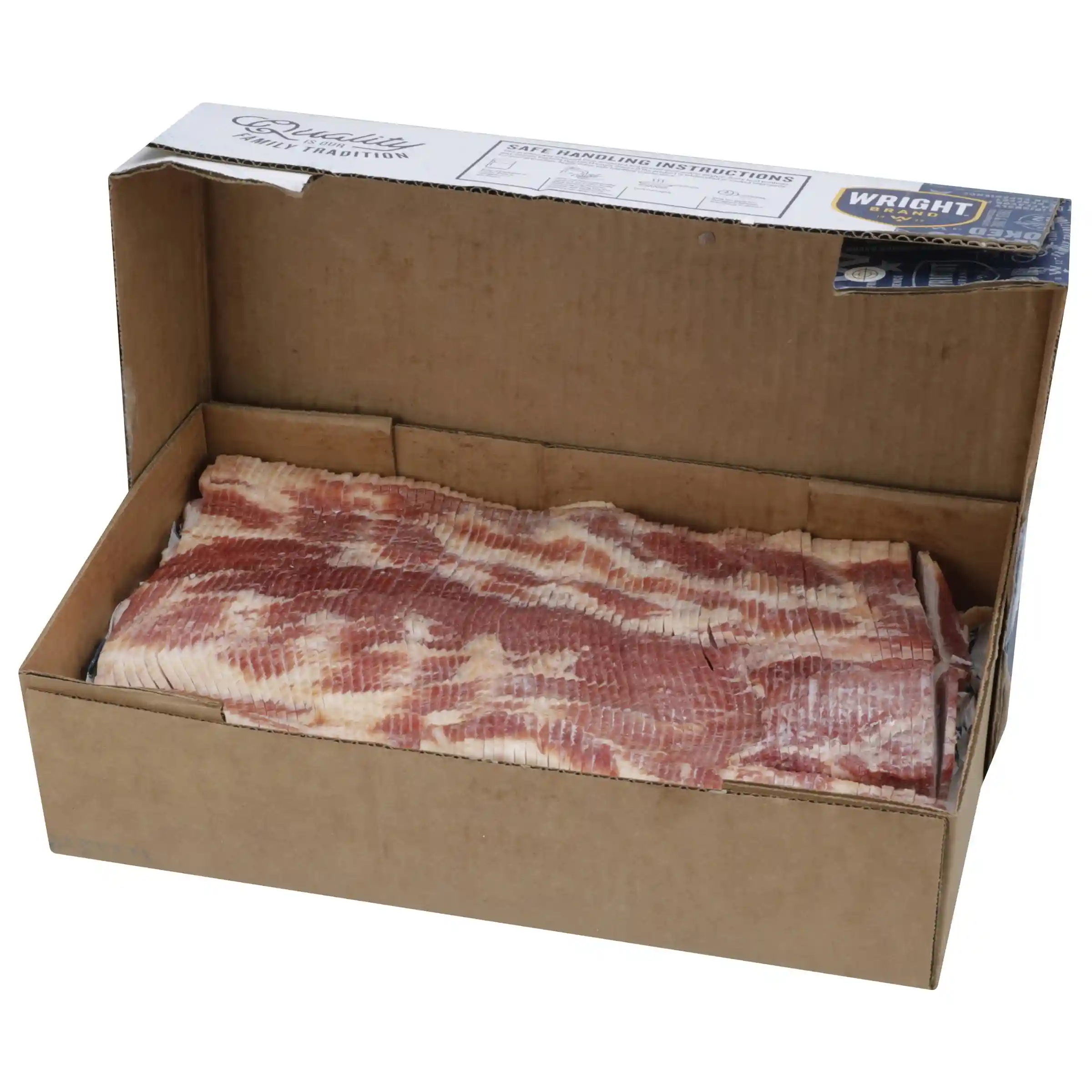 Wright® Brand Naturally Hickory Smoked Regular Sliced Bacon, Bulk, 15 Lbs, 6 Slices/Inch, Frozen_image_4