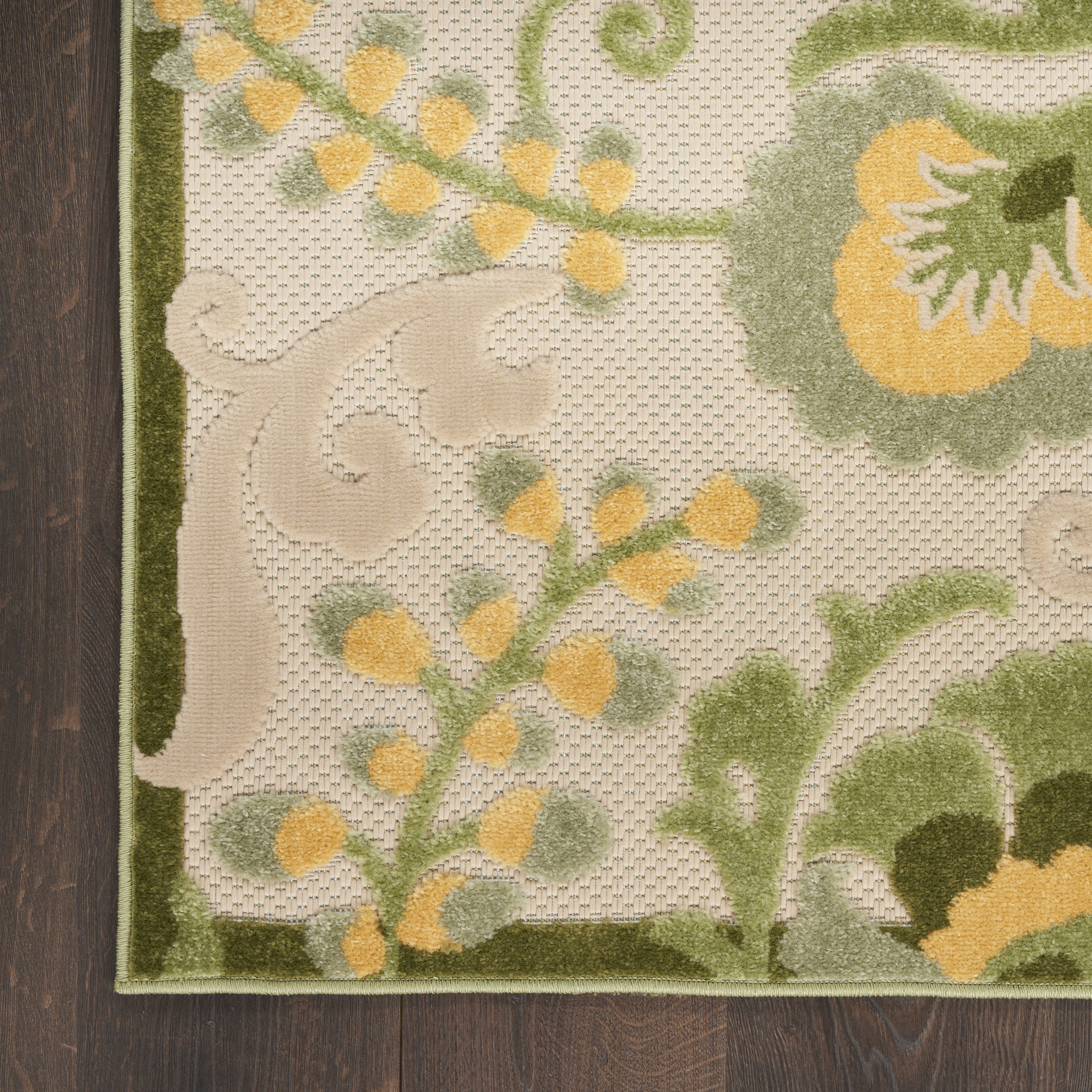 Nourison Aloha 7'10" x 10'6" Ivory Green Outdoor Rug