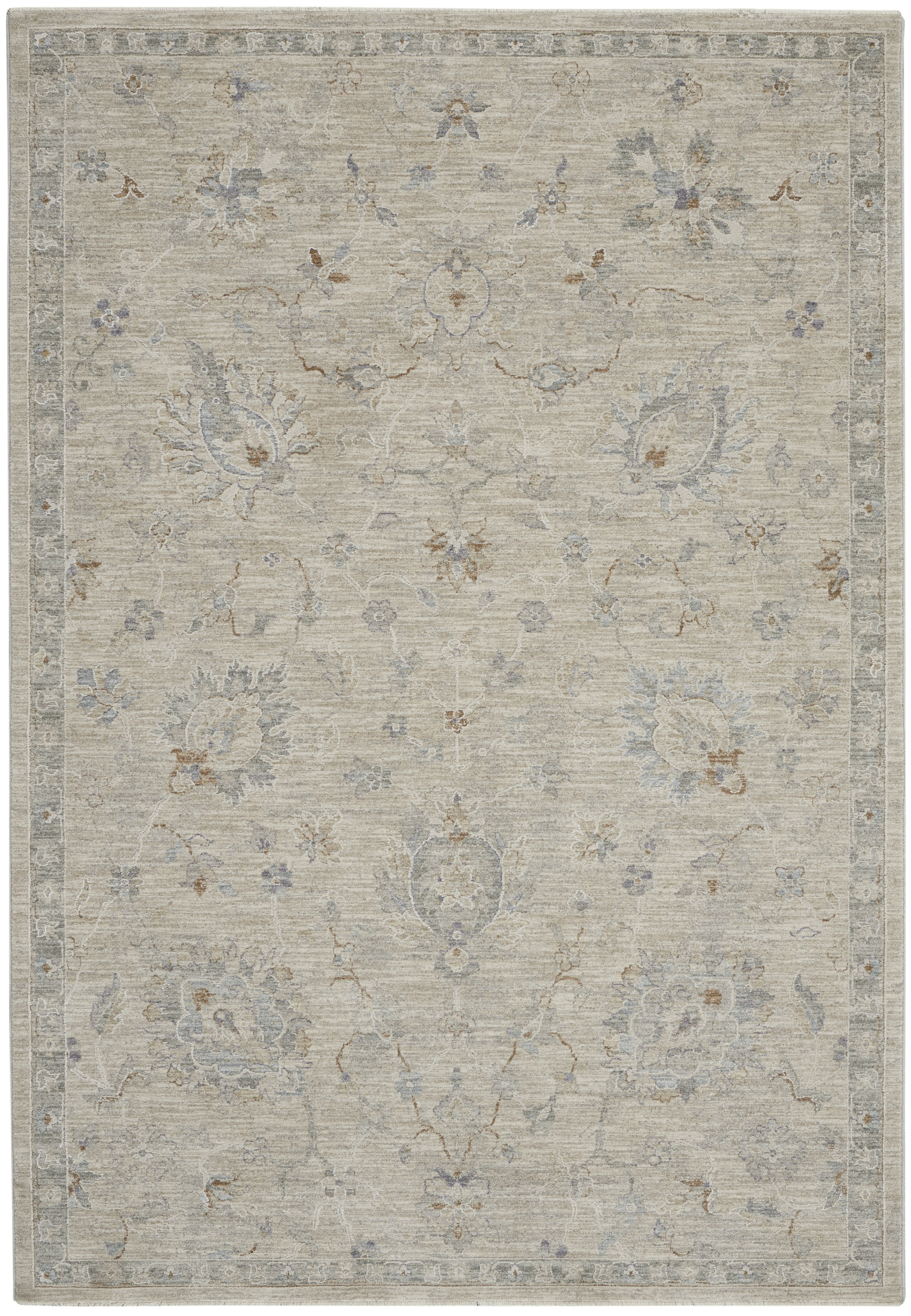Nourison Infinite 3'11" x 5'11" Light Grey Vintage Indoor Rug