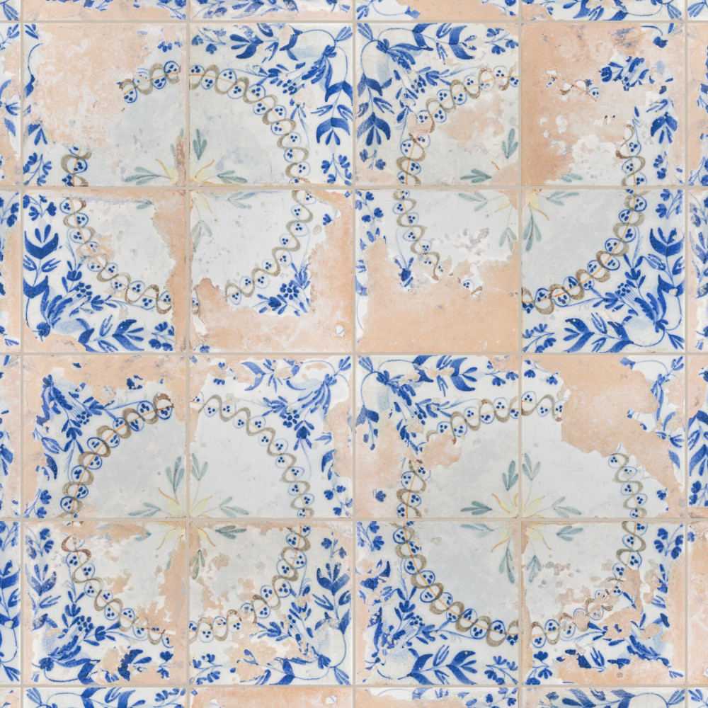 Kings Luxe Heritage Ornate 17-5/8 in. x 17-5/8 in. Ceramic Floor and Wall Tile