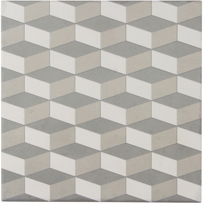 Encaustic Echoes Pale 8x8 Trek Decorative Tile - Virginia Tile Company