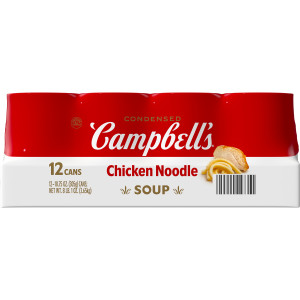 Campbell’s® Condensed Chicken Noodle Soup, 10.75 oz Can (12 Pack)
