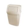 Rubbermaid Commercial, Profile Wall Mount, 15 gal, Resin, Beige, Rectangle, Receptacle
