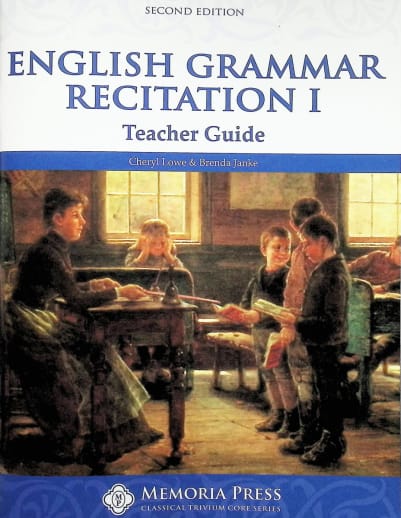 Memoria Press English Grammar Recitation Workbook 1 Teacher Guide (2nd Edition)